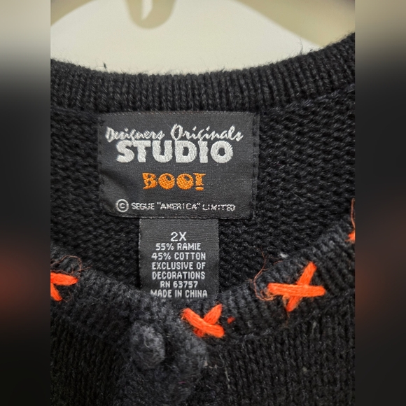 Colorful Halloween Themed Vest, Size 2X - Picture 5 of 6